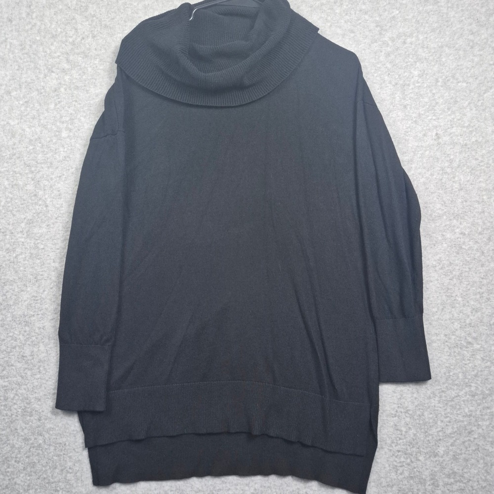 Premise Cowl Neck Sweater Womens Medium Black Long Sleeve Pullover Knit Tunic